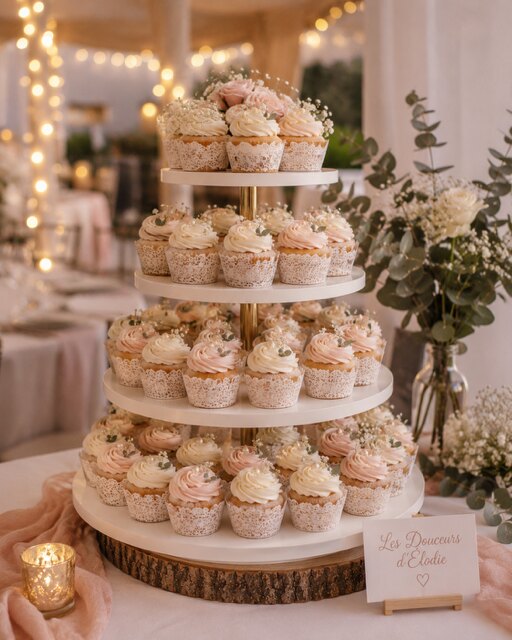 Création pâtissière personnalisée réalisée pour un mariage