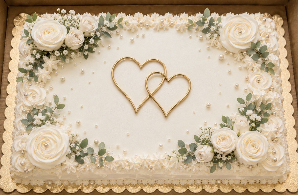 Gâteau de mariage élégant présenté pour une réception